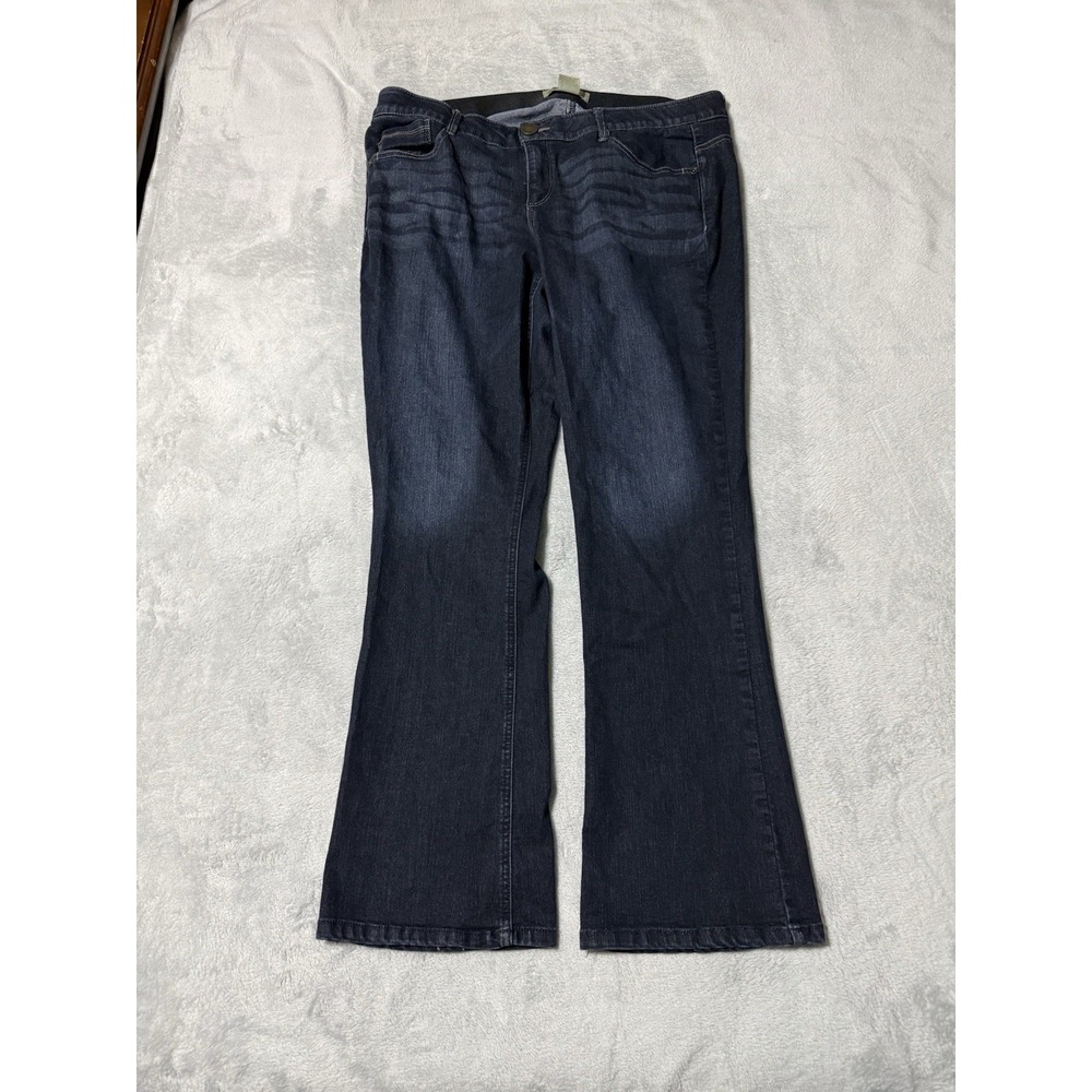 Democracy Jeans Womens 19W Blue Bootcut Denim Stretch Dark Wash 38x30
